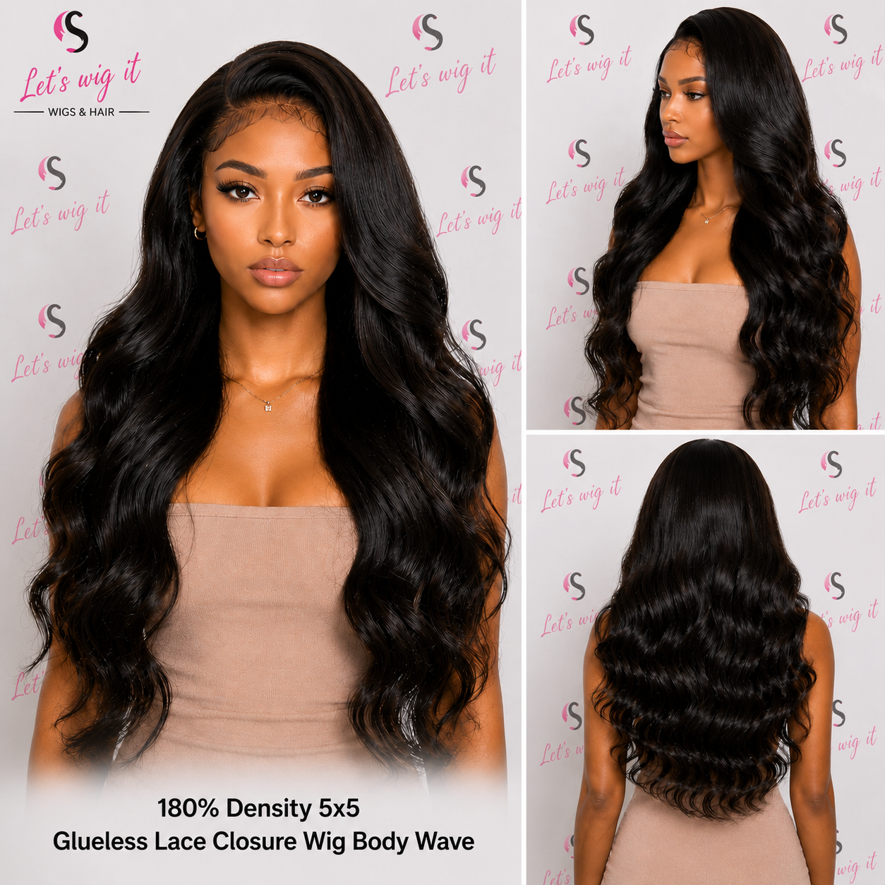 180% Density 5x5 Glueless Lace Closure Wig Body Wave