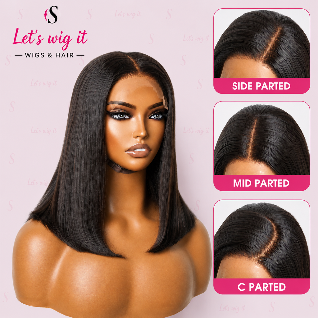 150% Density 5x5 Glueless Lace Closure Bob Wig Straight