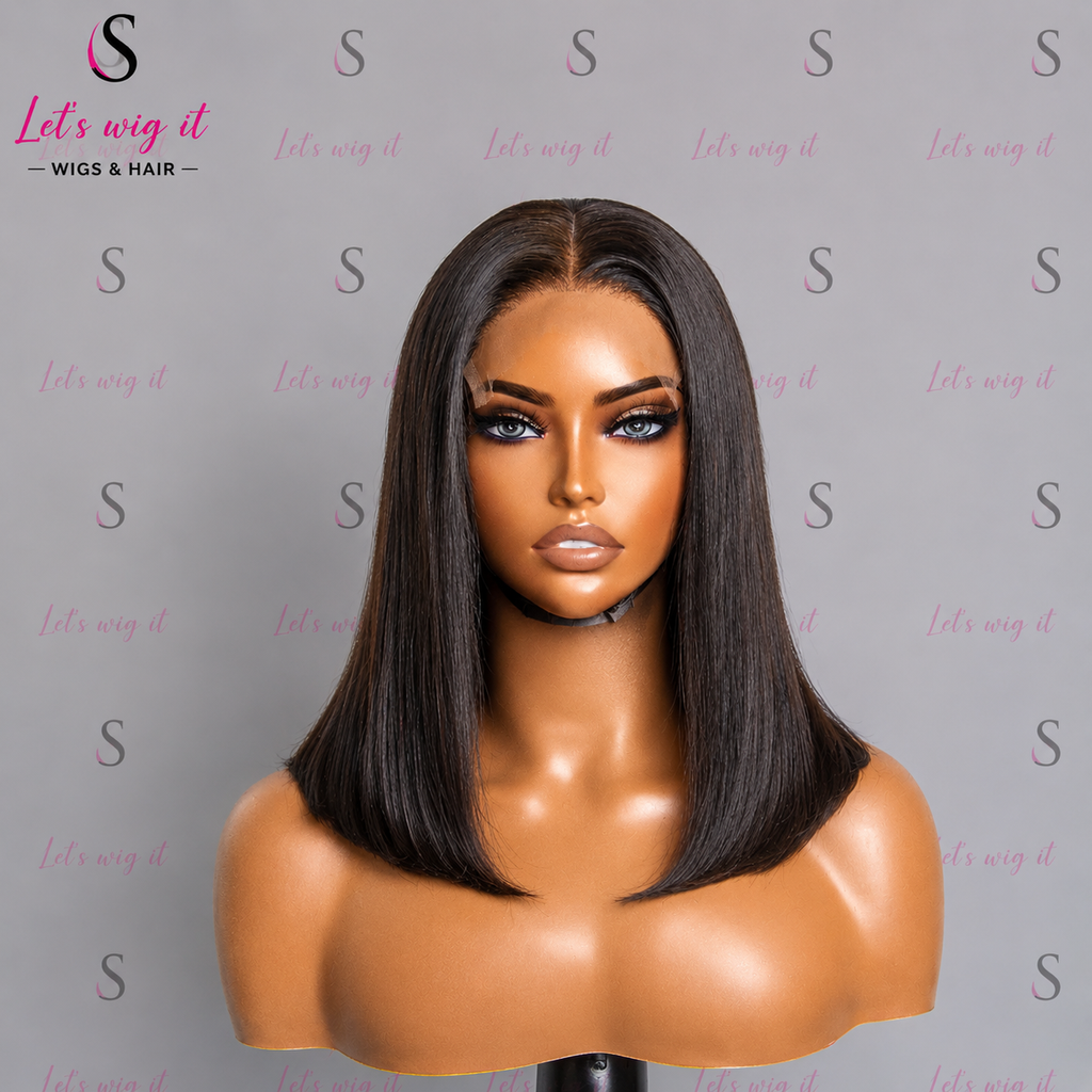 150% Density 5x5 Glueless Lace Closure Bob Wig Straight