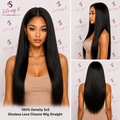 180% Density 5x5 Glueless Lace Closure Wig Straight