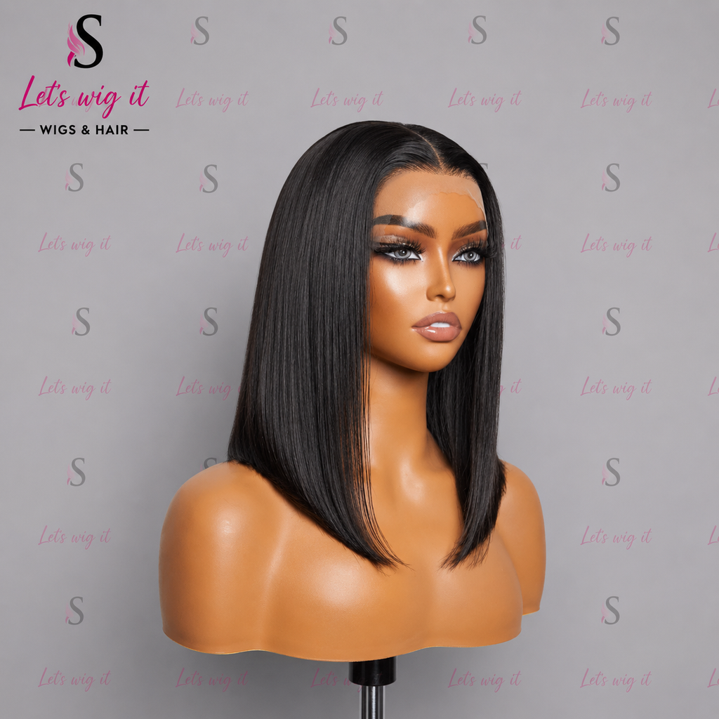 150% Density 13x4 Pre-Plucked Lace Frontal Bob Wig Straight