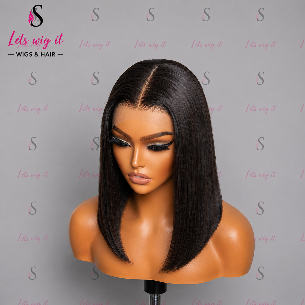 150% Density 13x4 Pre-Plucked Lace Frontal Bob Wig Straight
