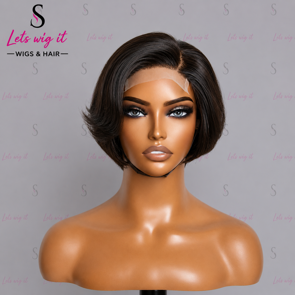 150% Density 4x4 8 Inches Side Part Lace Closure Bob Wig Straight