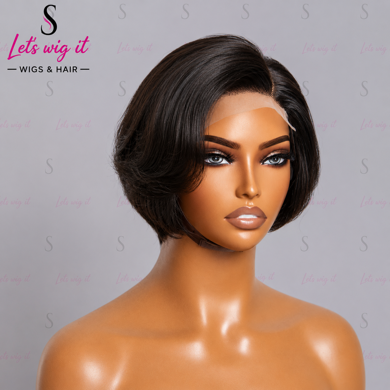 150% Density 4x4 8 Inches Side Part Lace Closure Bob Wig Straight