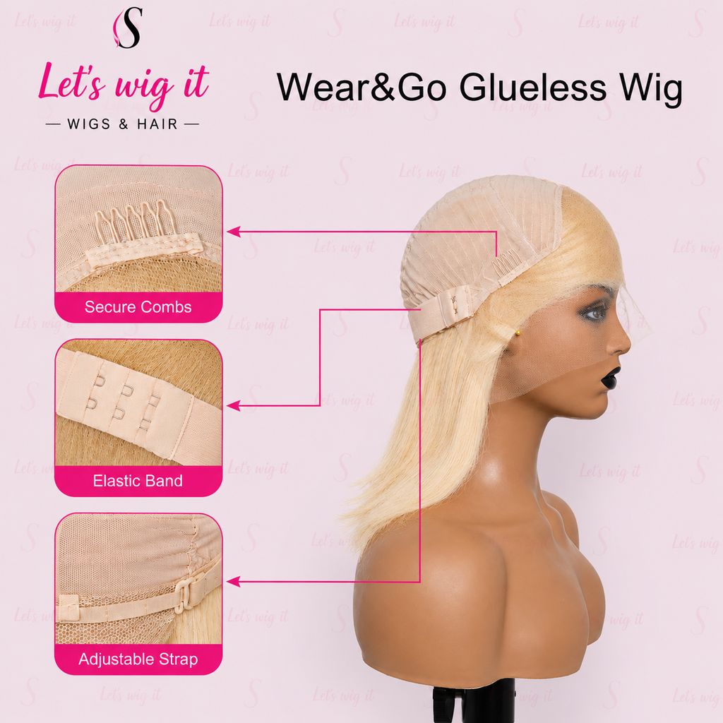 150% Density Pre-Plucked 13x4 Lace Frontal Bob Wig Straight #613