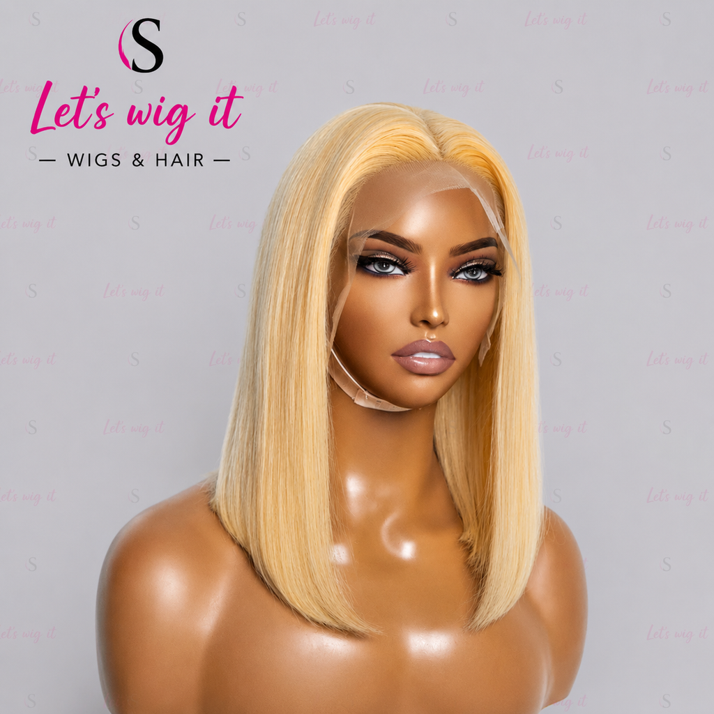 150% Density Pre-Plucked 13x4 Lace Frontal Bob Wig Straight #613