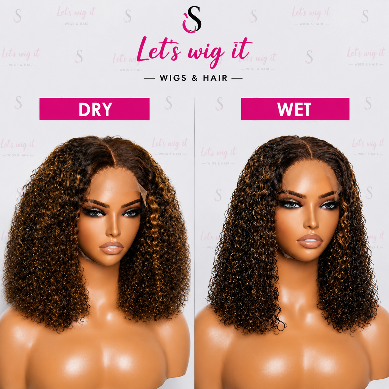 150% Density 5x5 Closure Lace Wig Kinky Curly 14 Inch