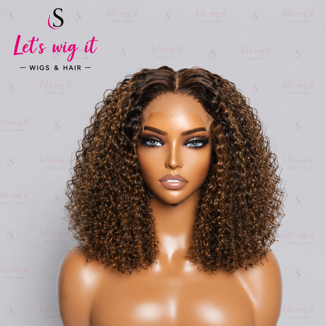 150% Density 5x5 Closure Lace Wig Kinky Curly 14 Inch
