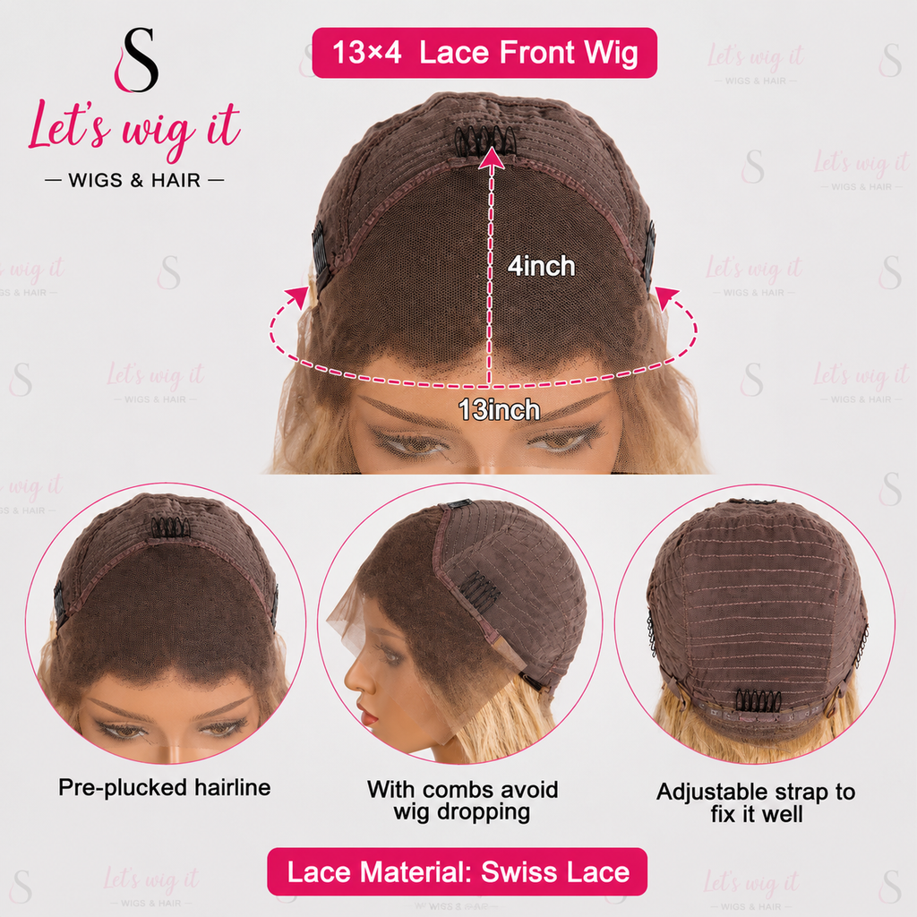 150% Density 13x4 Pre-Plucked Lace Frontal Wig Body Wave #613