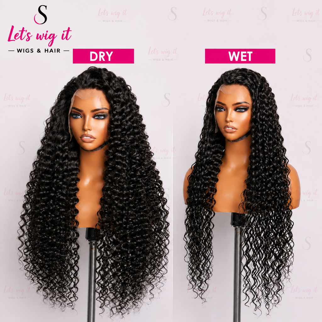 200% Density 13x4 Full Frontal Lace Wig Deep Wave
