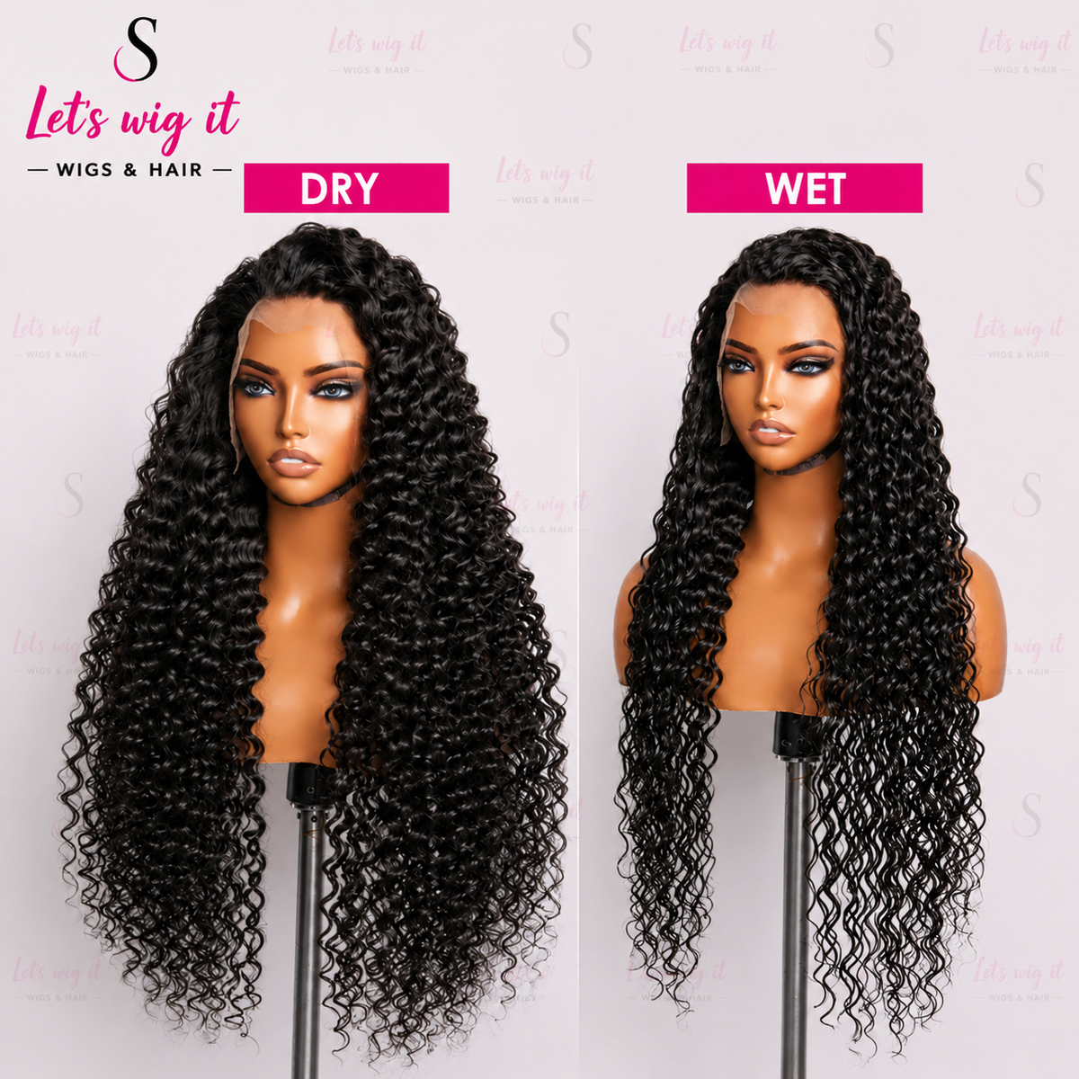200% Density 13x4 Full Frontal Lace Wig Deep Wave