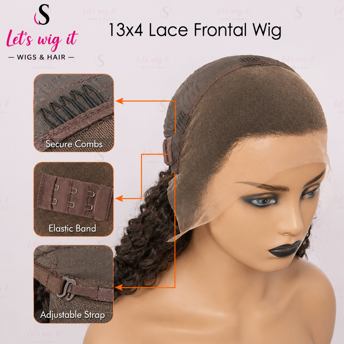 200% Density 13x4 Full Frontal Lace Wig Deep Wave