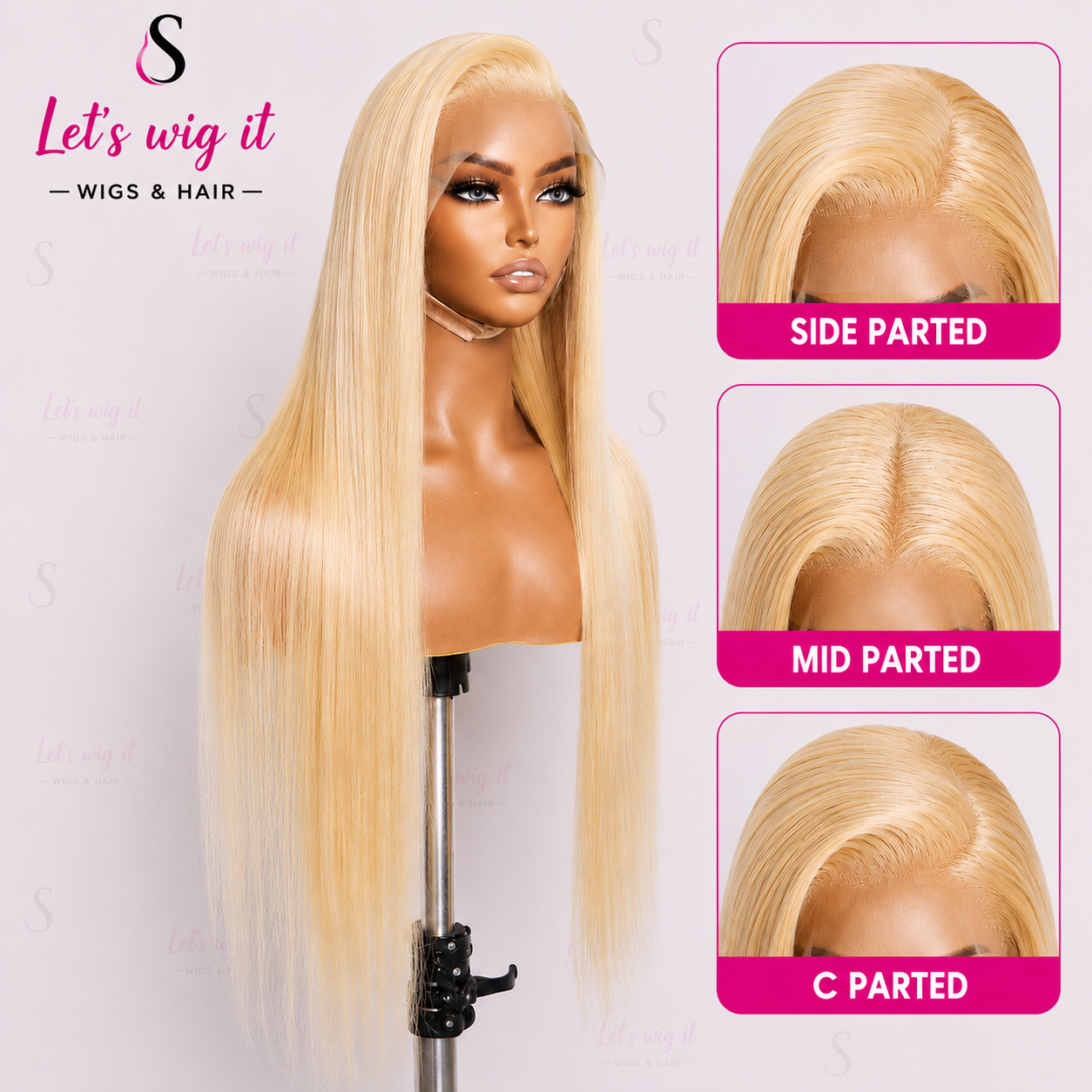 150% Density 13x4 Pre-Plucked Lace Frontal Wig Straight #613