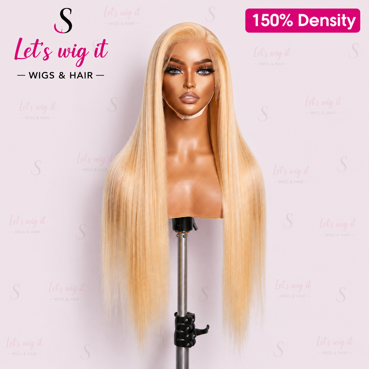 150% Density 13x4 Pre-Plucked Lace Frontal Wig Straight #613