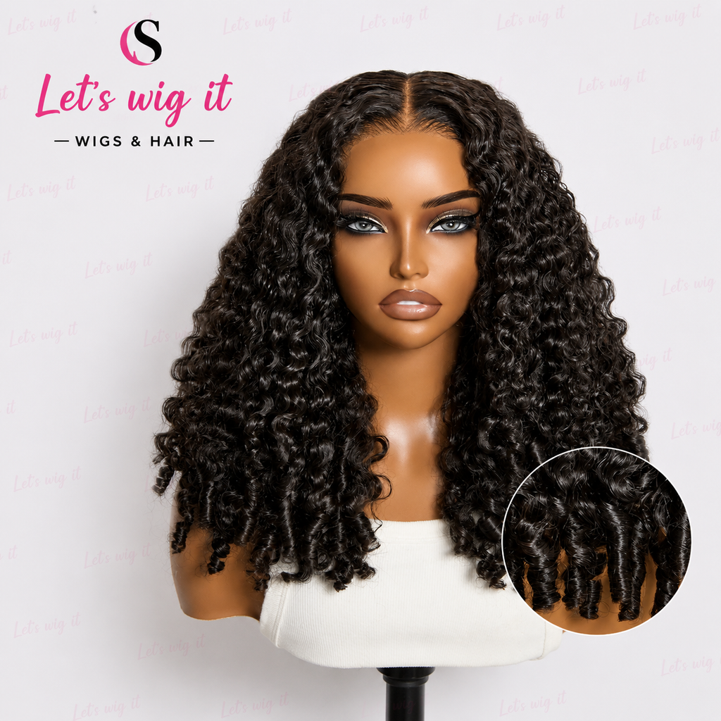 150% Density 13x6 Glueless 3D Cap Pre-Bleached Lace Frontal Wig Burmese Curly