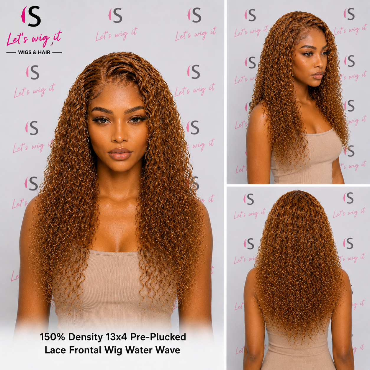 150% Density 13x4 Pre-Plucked Lace Frontal Wig Water Wave