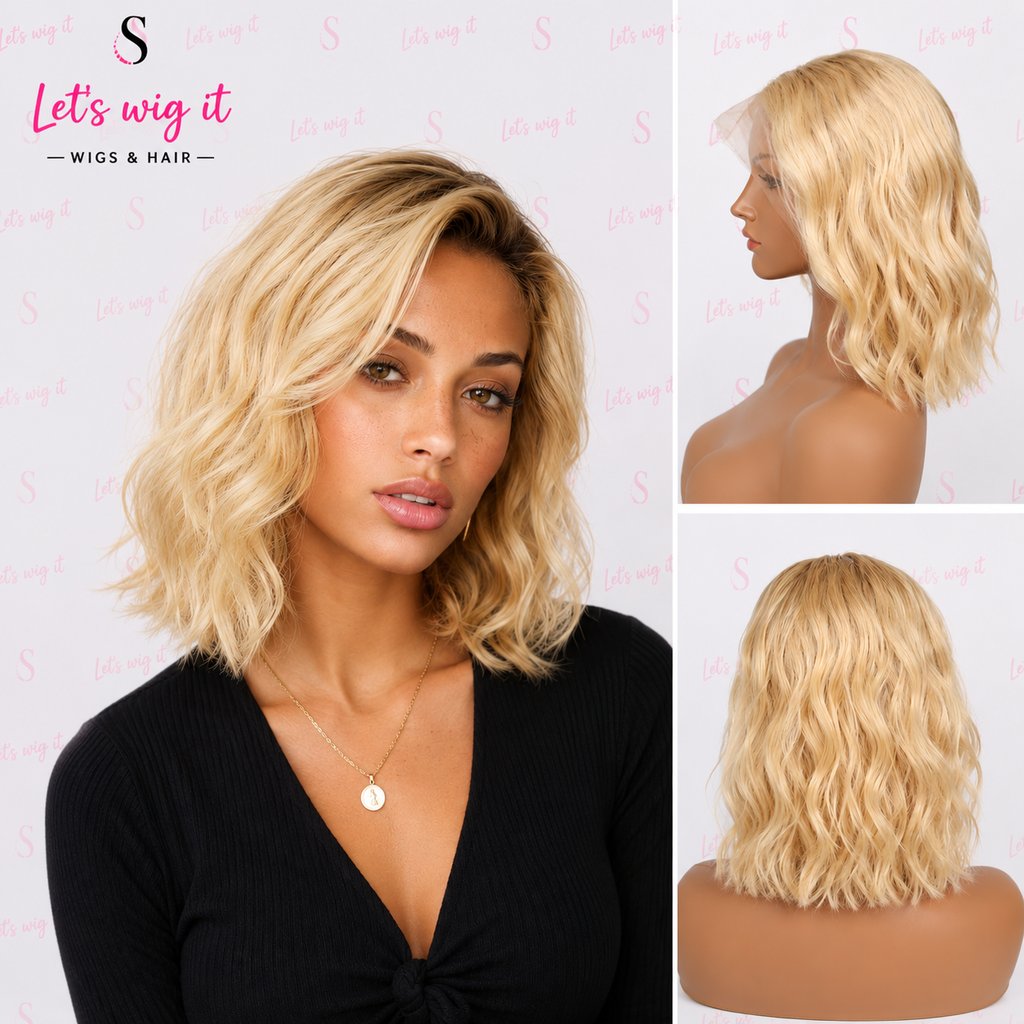 150% Density 13x4 Pre-Plucked Lace Frontal Bob Wig Body Wave #613