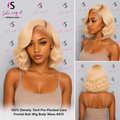 150% Density 13x4 Pre-Plucked Lace Frontal Bob Wig Body Wave #613