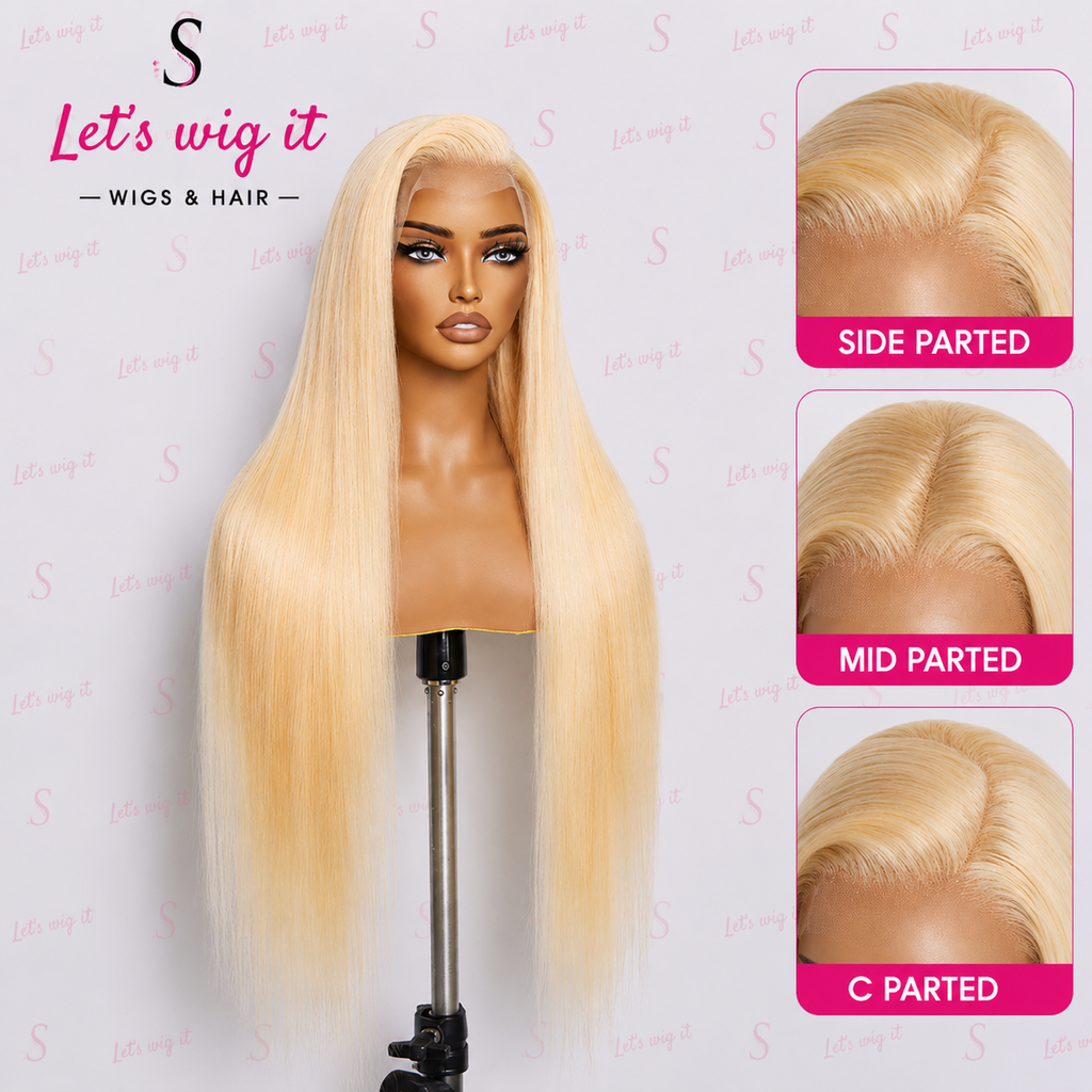 200% Density 13x4 Pre-Plucked Lace Frontal Wig Straight #613