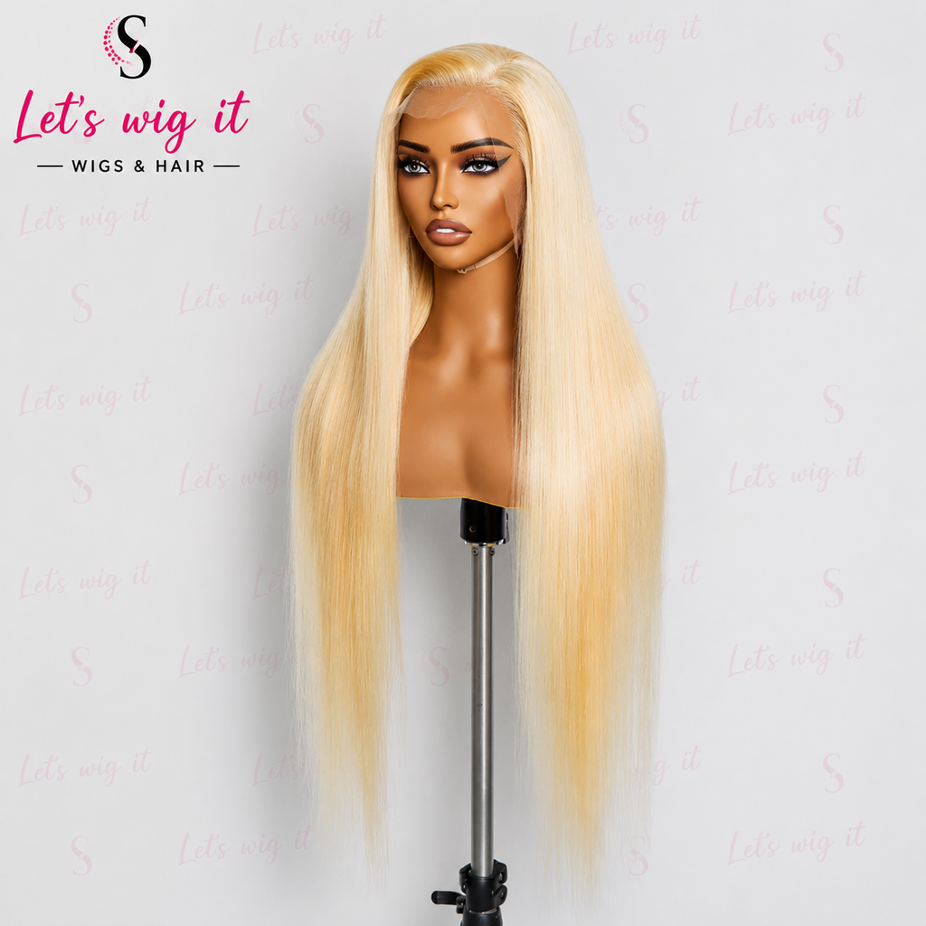 200% Density 13x4 Pre-Plucked Lace Frontal Wig Straight #613