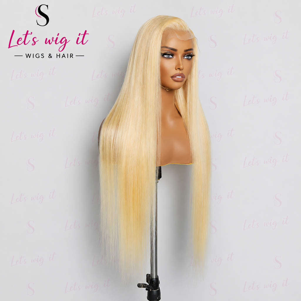 200% Density 13x4 Pre-Plucked Lace Frontal Wig Straight #613