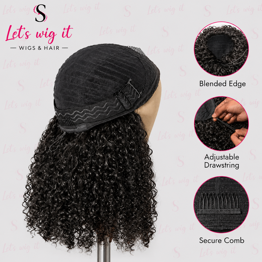 Wear And Go 180% Density Half Wig Messy Curly
