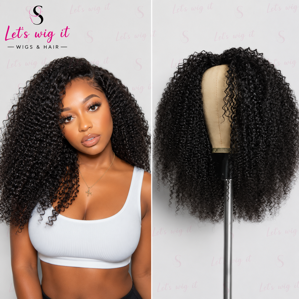 Wear And Go 180% Density Half Wig Messy Curly