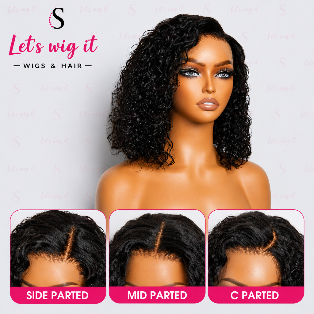 150% Density 13x4 3D Lace Frontal Bob Wig Water Wave