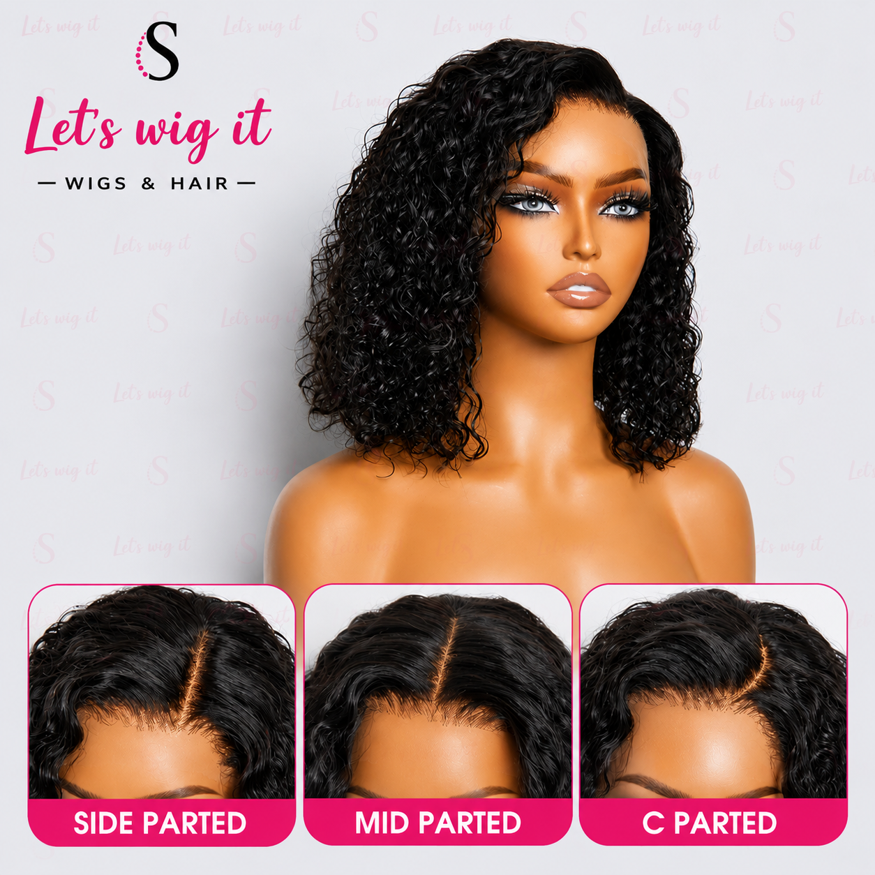 150% Density 13x4 3D Lace Frontal Bob Wig Water Wave