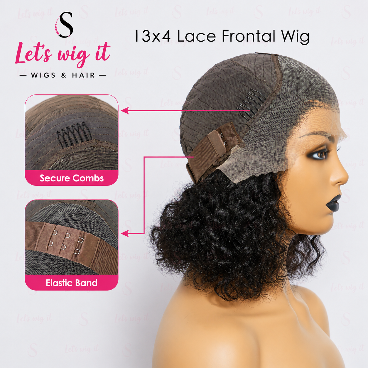 150% Density 13x4 3D Lace Frontal Bob Wig Water Wave