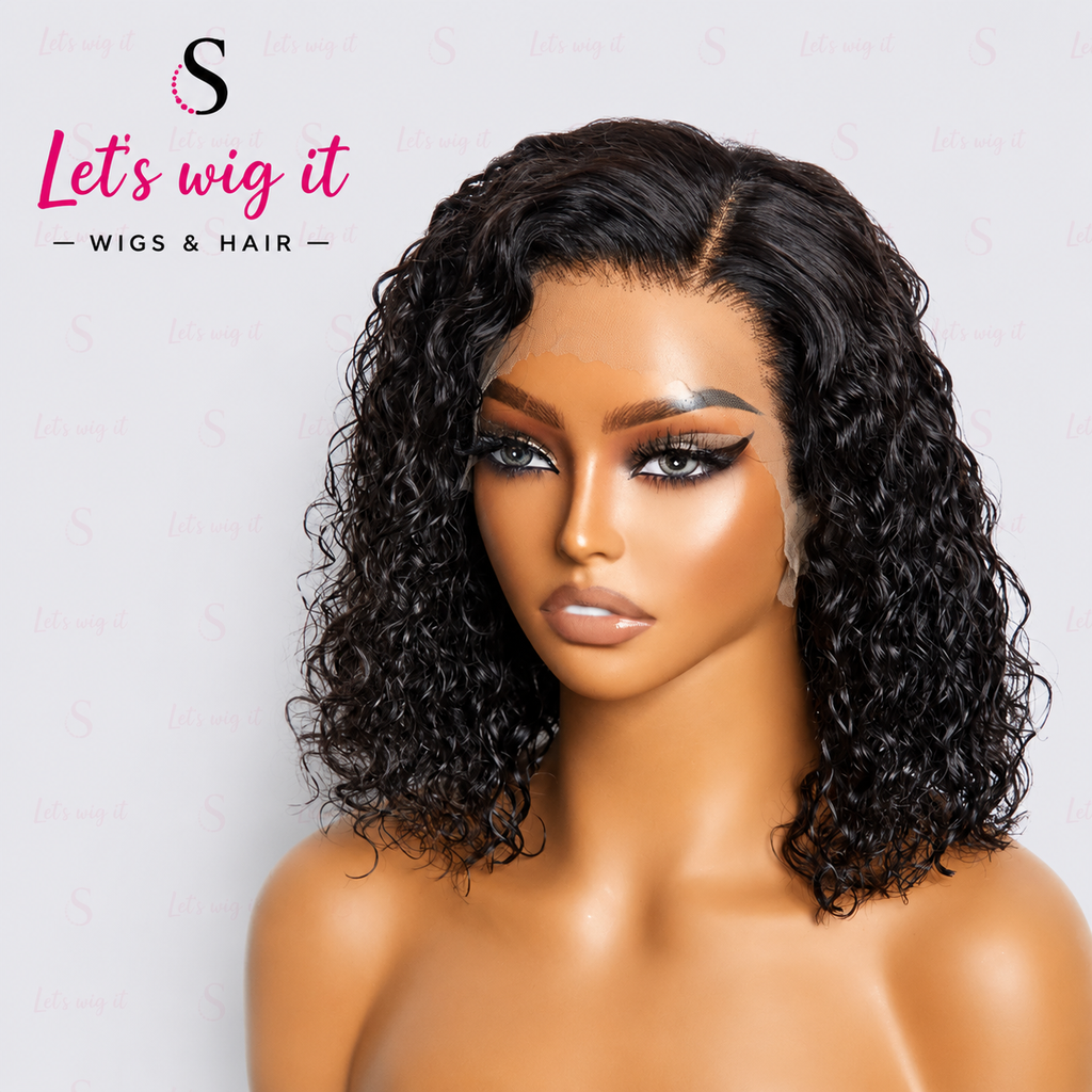 150% Density 13x4 3D Lace Frontal Bob Wig Water Wave