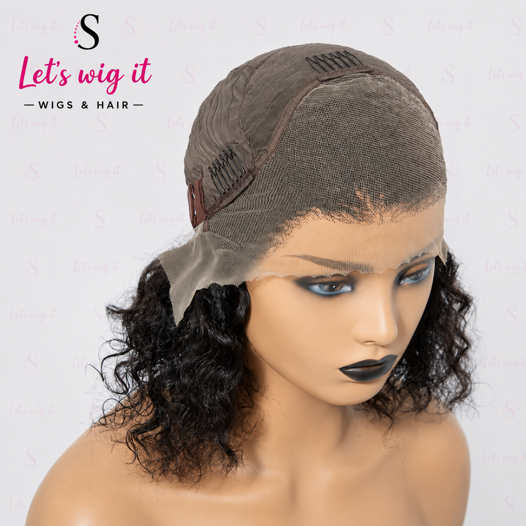 150% Density 13x4 3D Lace Frontal Bob Wig Water Wave
