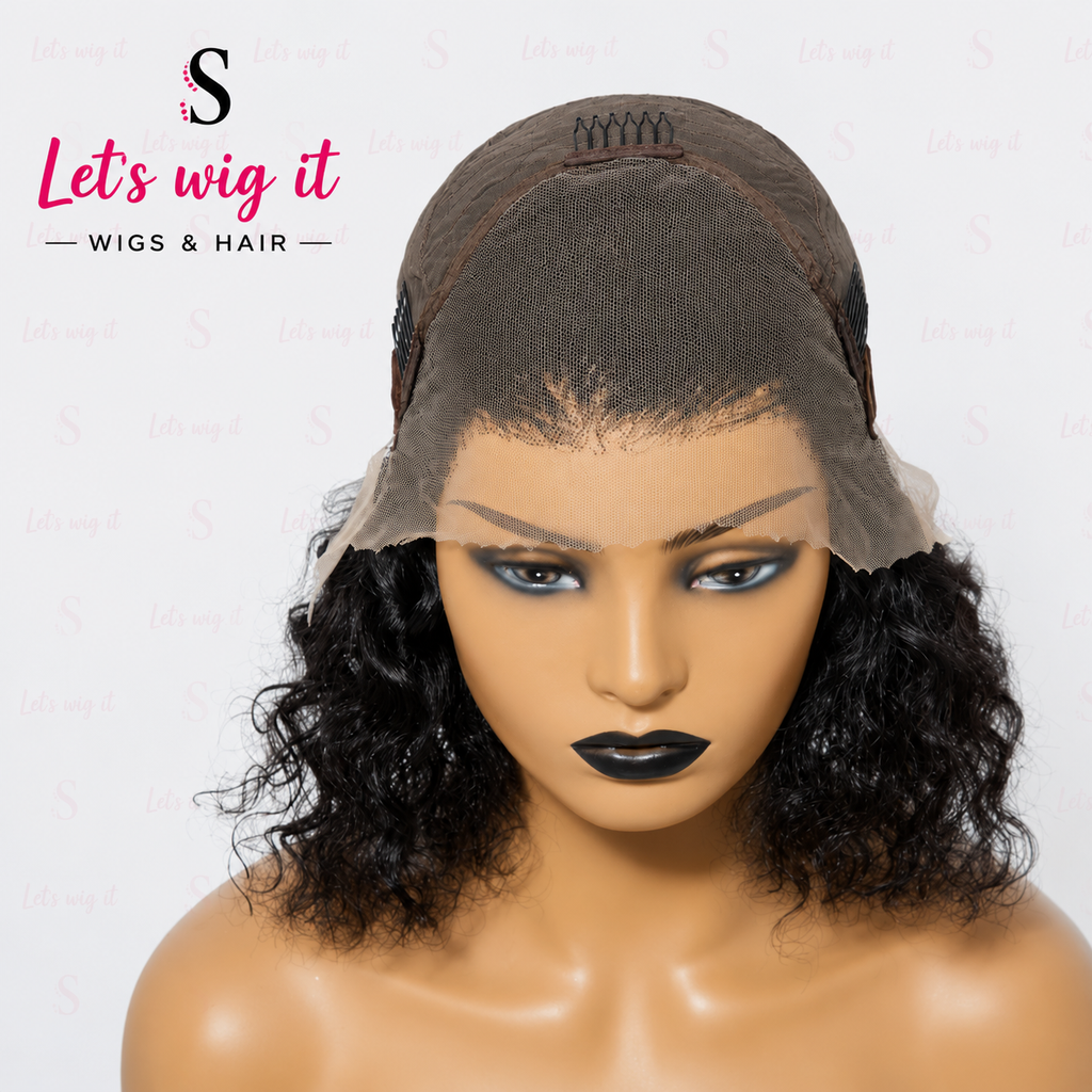 150% Density 13x4 3D Lace Frontal Bob Wig Water Wave