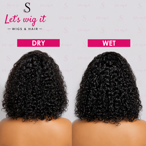 150% Density 13x4 Pre-Plucked Lace Frontal Bob Wig Curly
