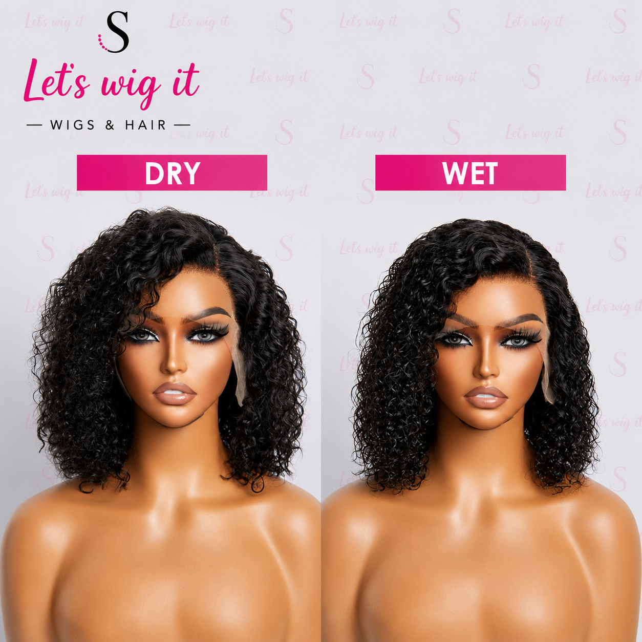 150% Density 13x4 Pre-Plucked Lace Frontal Bob Wig Curly