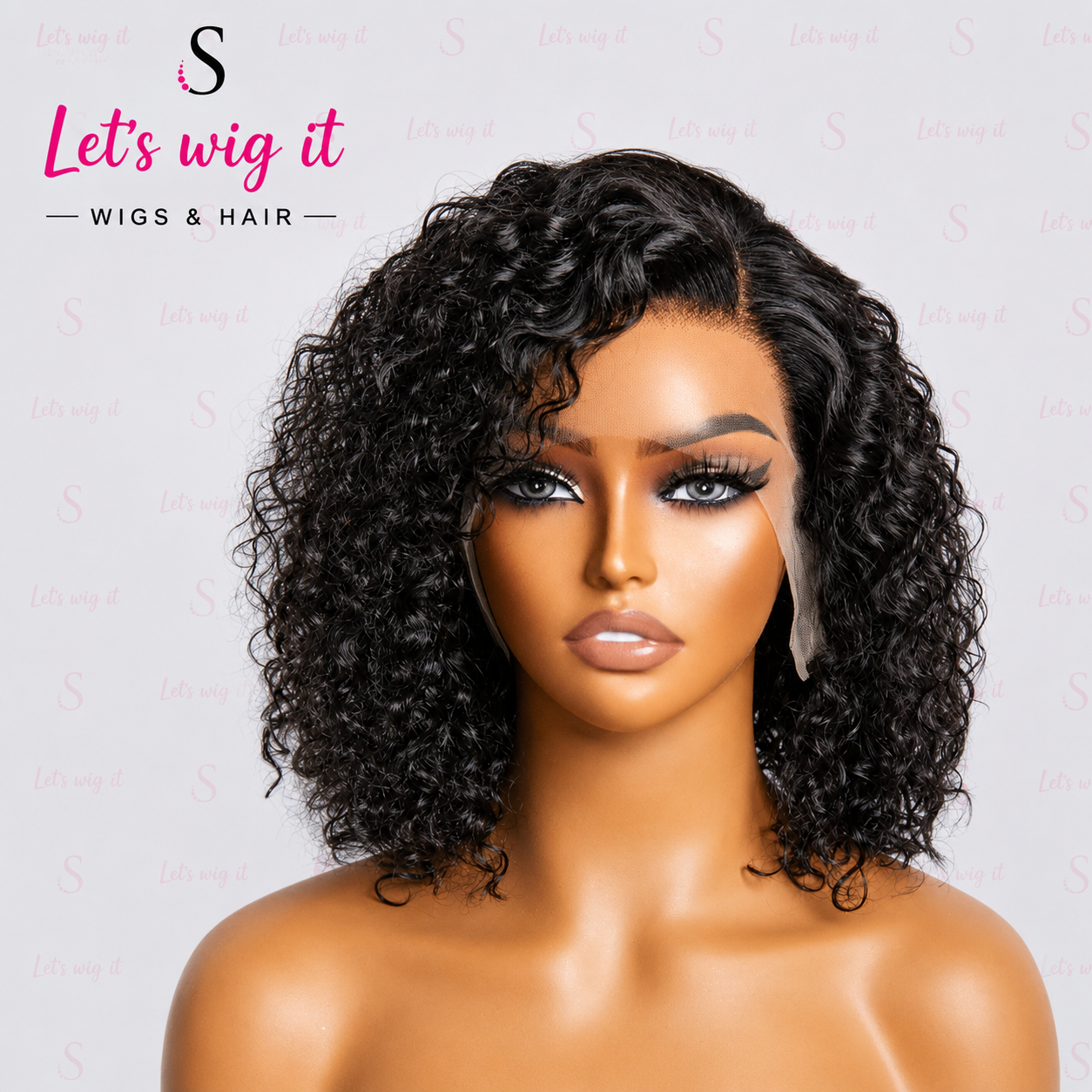 150% Density 13x4 Pre-Plucked Lace Frontal Bob Wig Curly