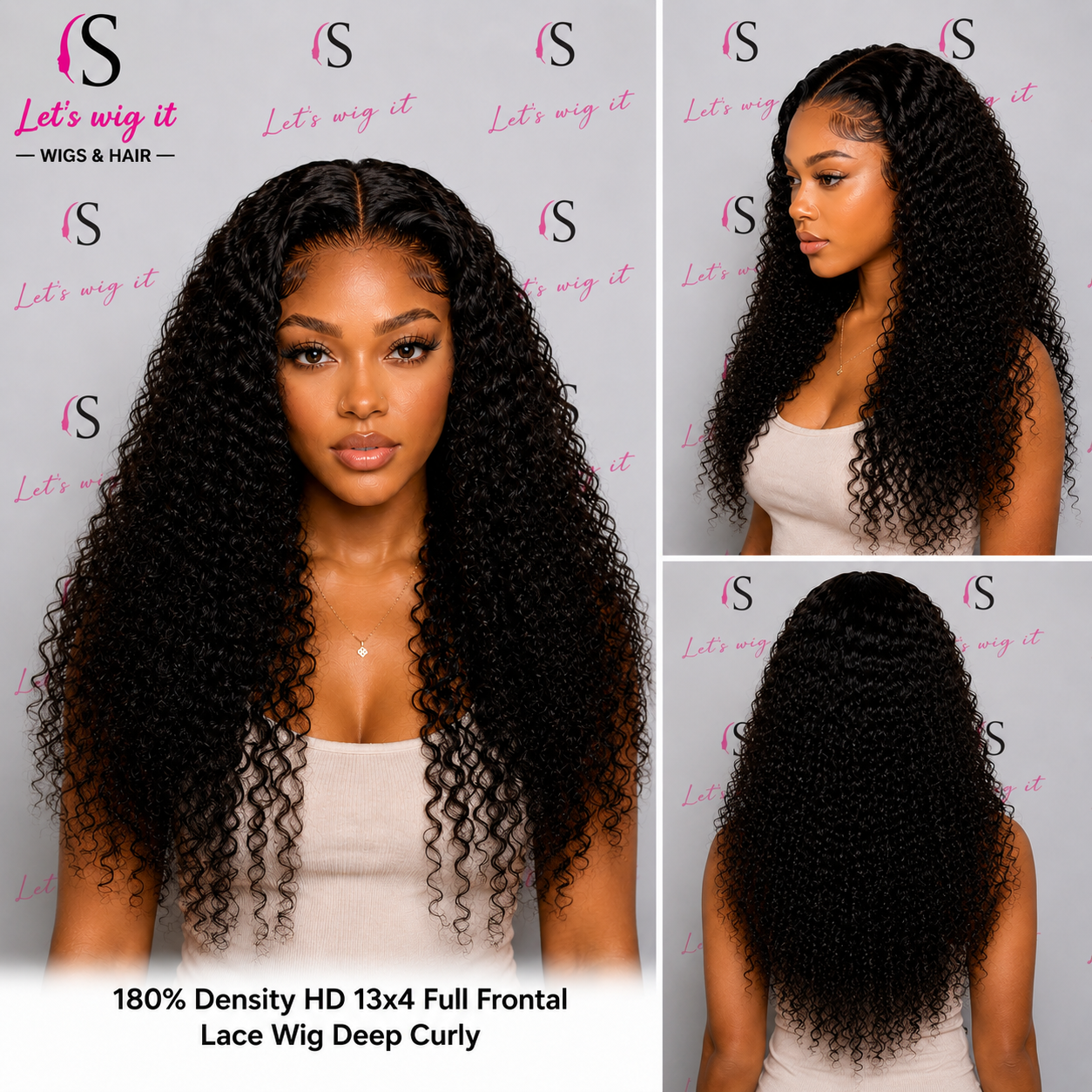 180% Density HD 13x4 Full Frontal Lace Wig Deep Curly