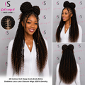 26 Inches 4x4 Deep Curls Ends Boho Goddess Locs Lace Closure Wig 200% Density