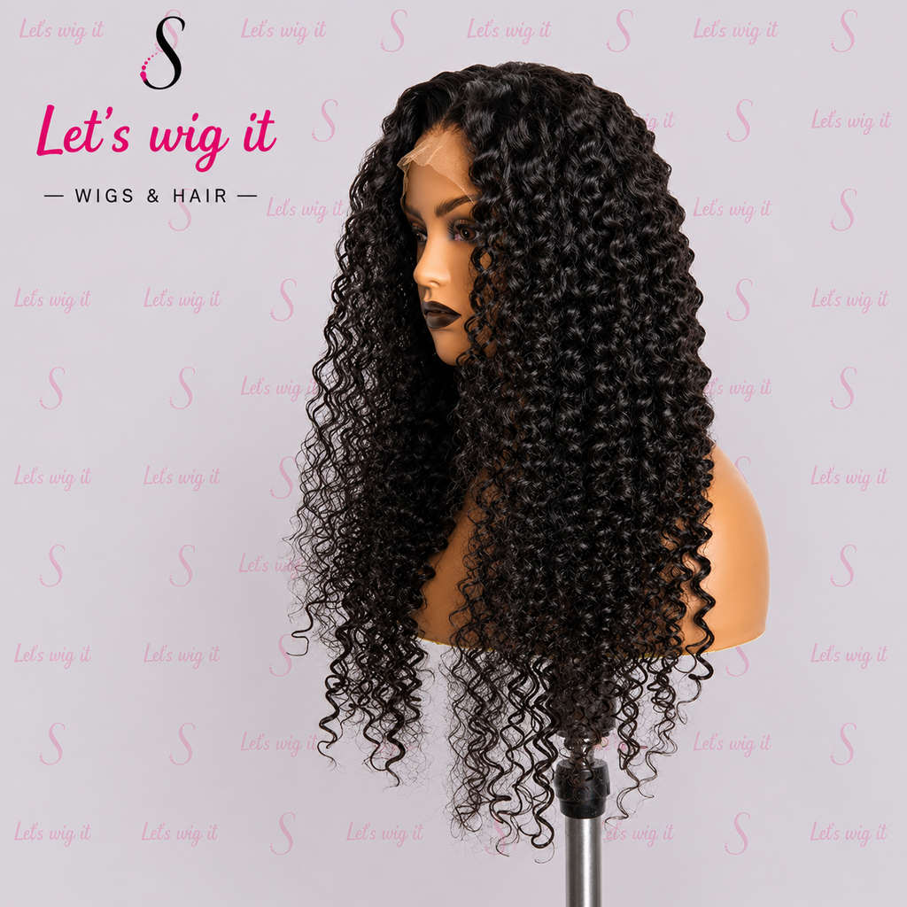 26 Inches 4x4 Faux Goddess Locs With Curls Braids Lace Closure Wig 200% Density