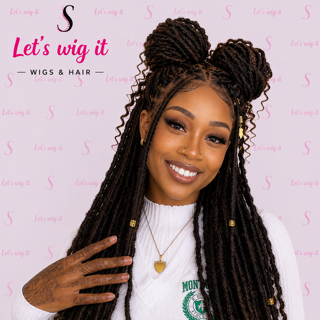 26 Inches 4x4 Deep Curls Ends Boho Goddess Locs Lace Closure Wig 200% Density