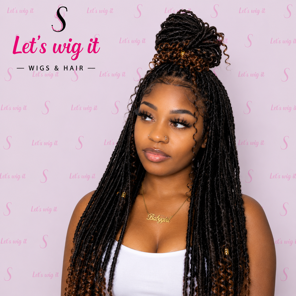 26 Inches 4x4 Deep Curls Ends Boho Goddess Locs Lace Closure Wig 200% Density