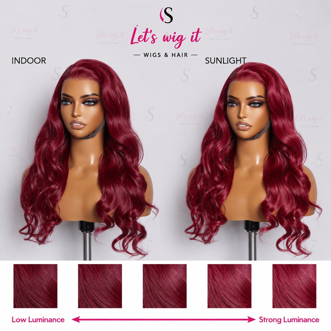150% Density 13x4 Pre-Plucked Free Part Lace Frontal Wig Body Wave 24 Inches Burgundy