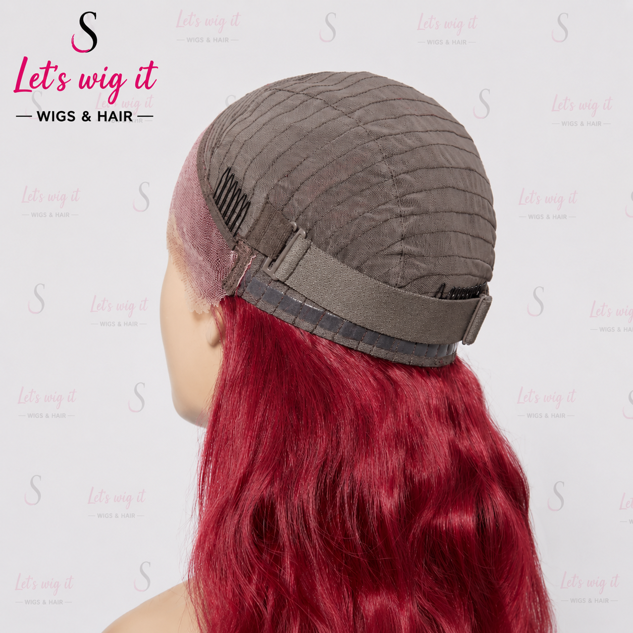 150% Density 13x4 Pre-Plucked Free Part Lace Frontal Wig Body Wave 24 Inches Burgundy