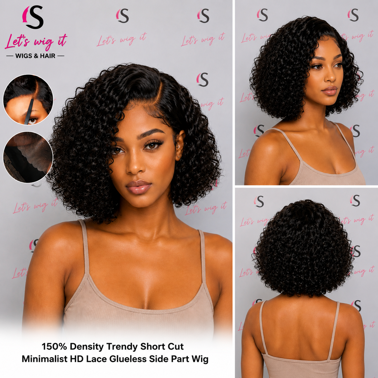 150% Density Trendy Short Cut Minimalist HD Lace Glueless Side Part Wig