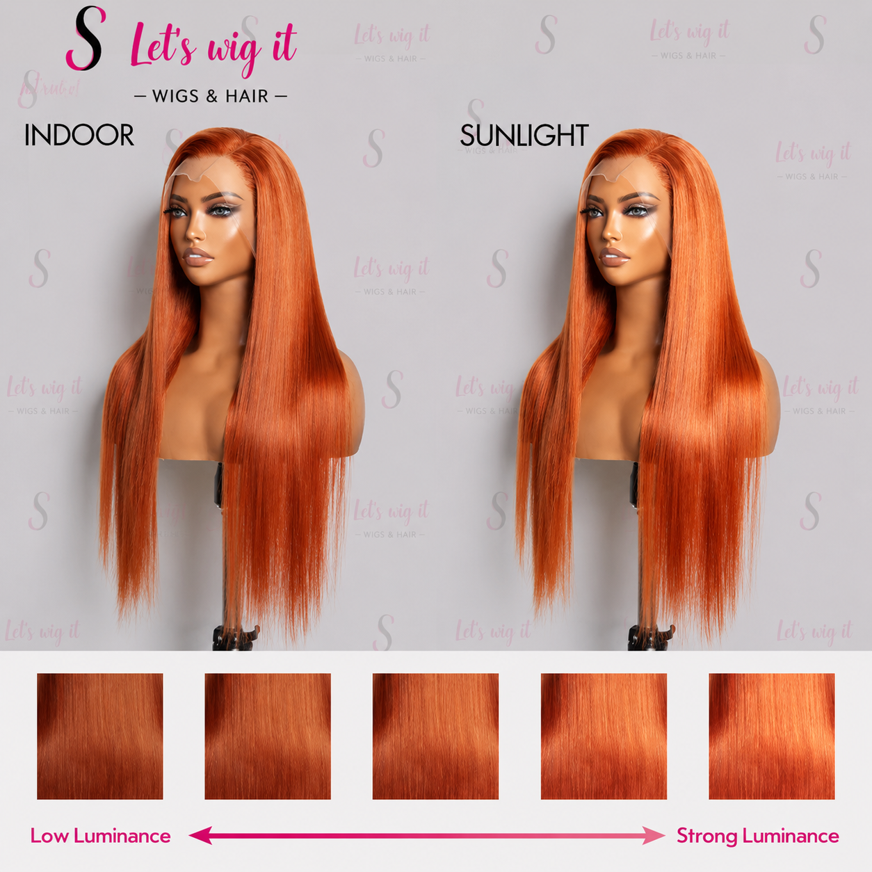 150% Density 13x4 Pre-Plucked Free Part Lace Frontal Wig Straight Ginger