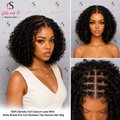 150% Density 5x5 Closure Lace With Boho Braids Pre-Cut Glueless Top Human Hair Wig