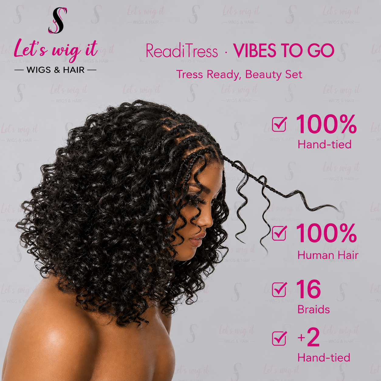 150% Density 5x5 Closure Lace With Boho Braids Pre-Cut Glueless Top Human Hair Wig