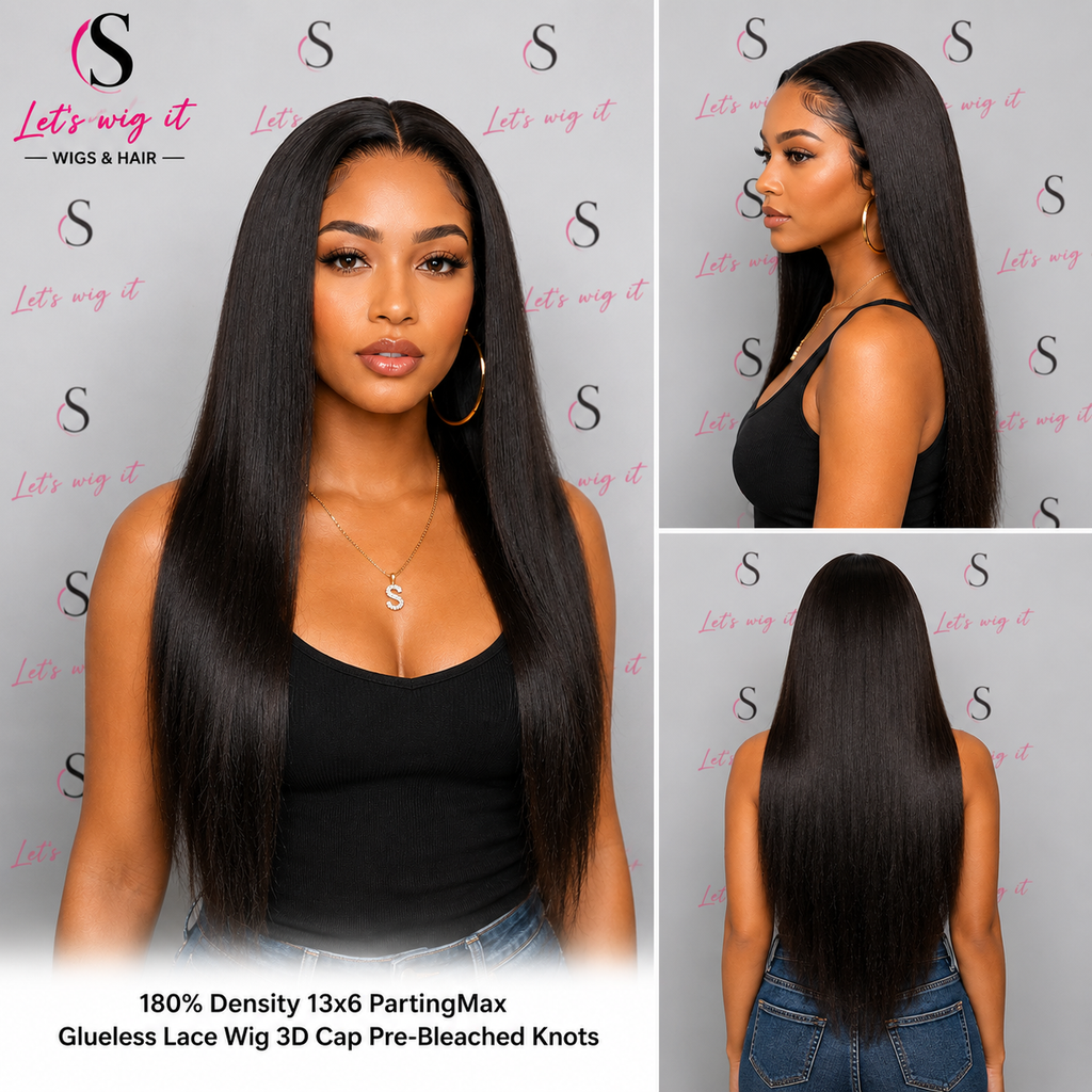 180% Density 13x6 PartingMax Glueless Lace Wig 3D Cap Pre-Bleached