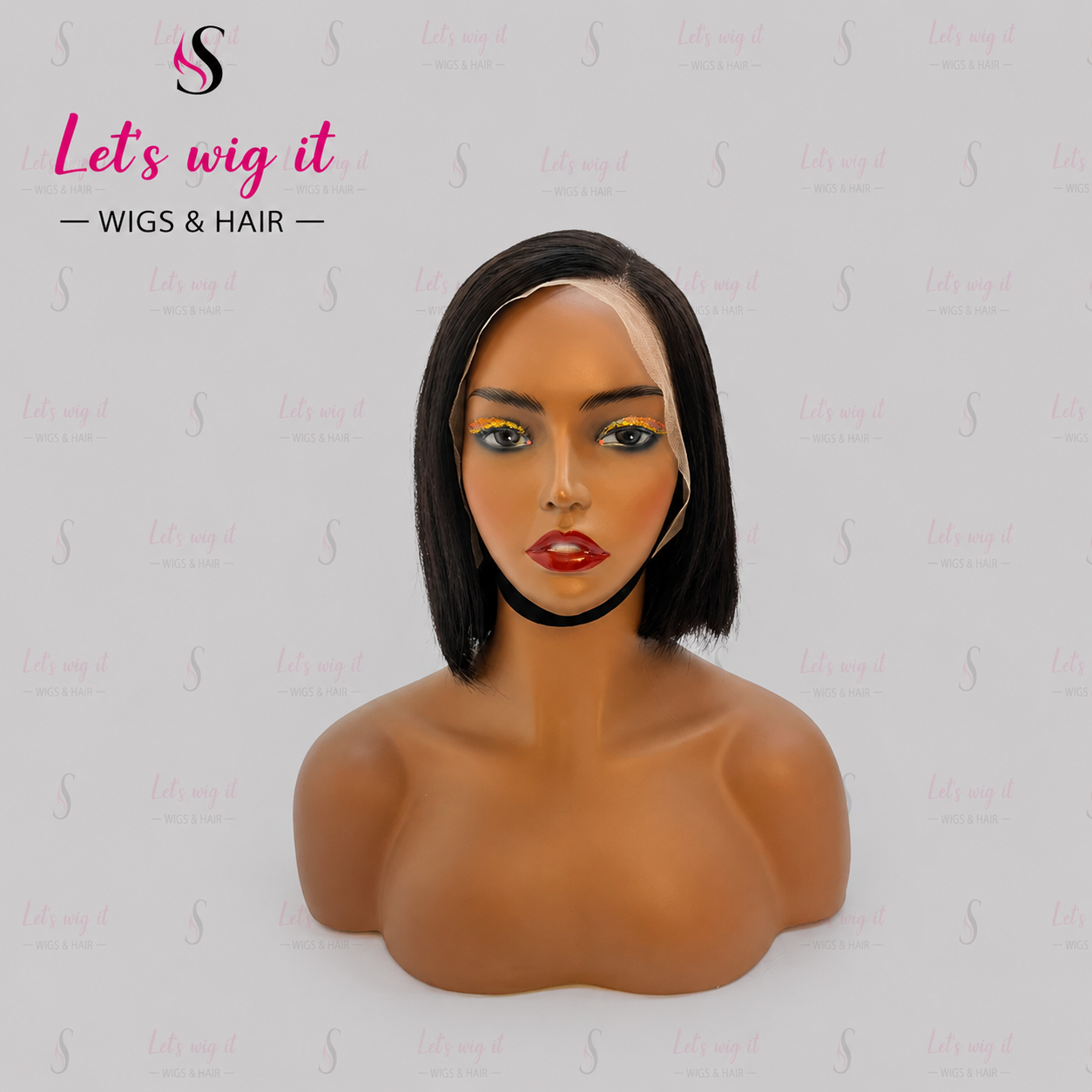 8 Inches Double Drawn Blunt Cut 13x4 Asymmetrical Bob Wig