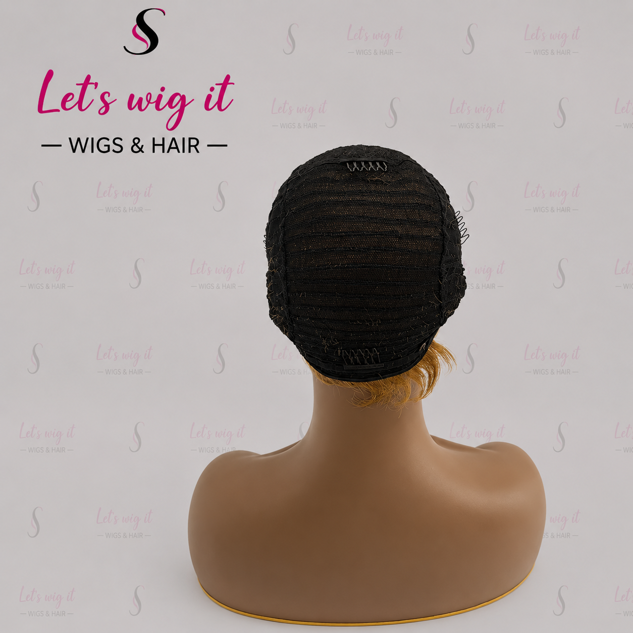 150% Density Vintage Honey Blonde Finger Ocean Wave Glueless Bob Wig 6 Inch